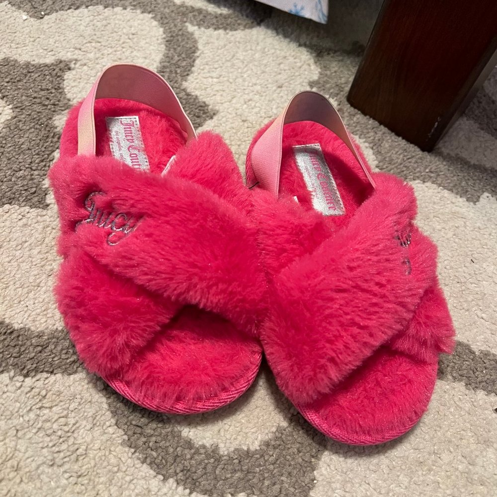 Juicy Couture Fuzzy Slippers